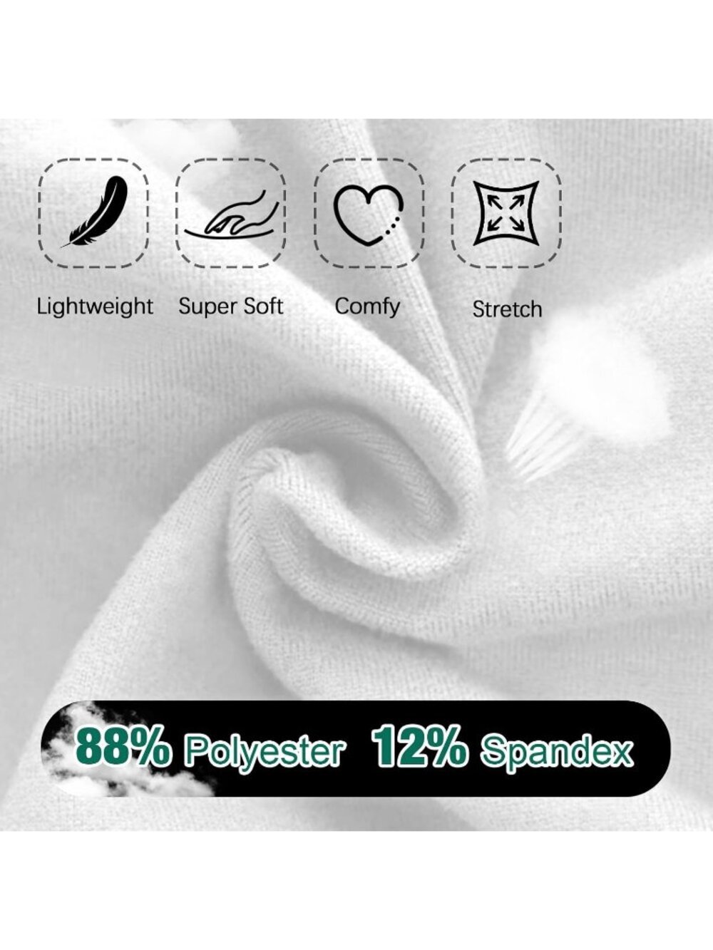Women's White Imported Breathable Adjustable Drawstring Sweatpants - Picture 7 of 7